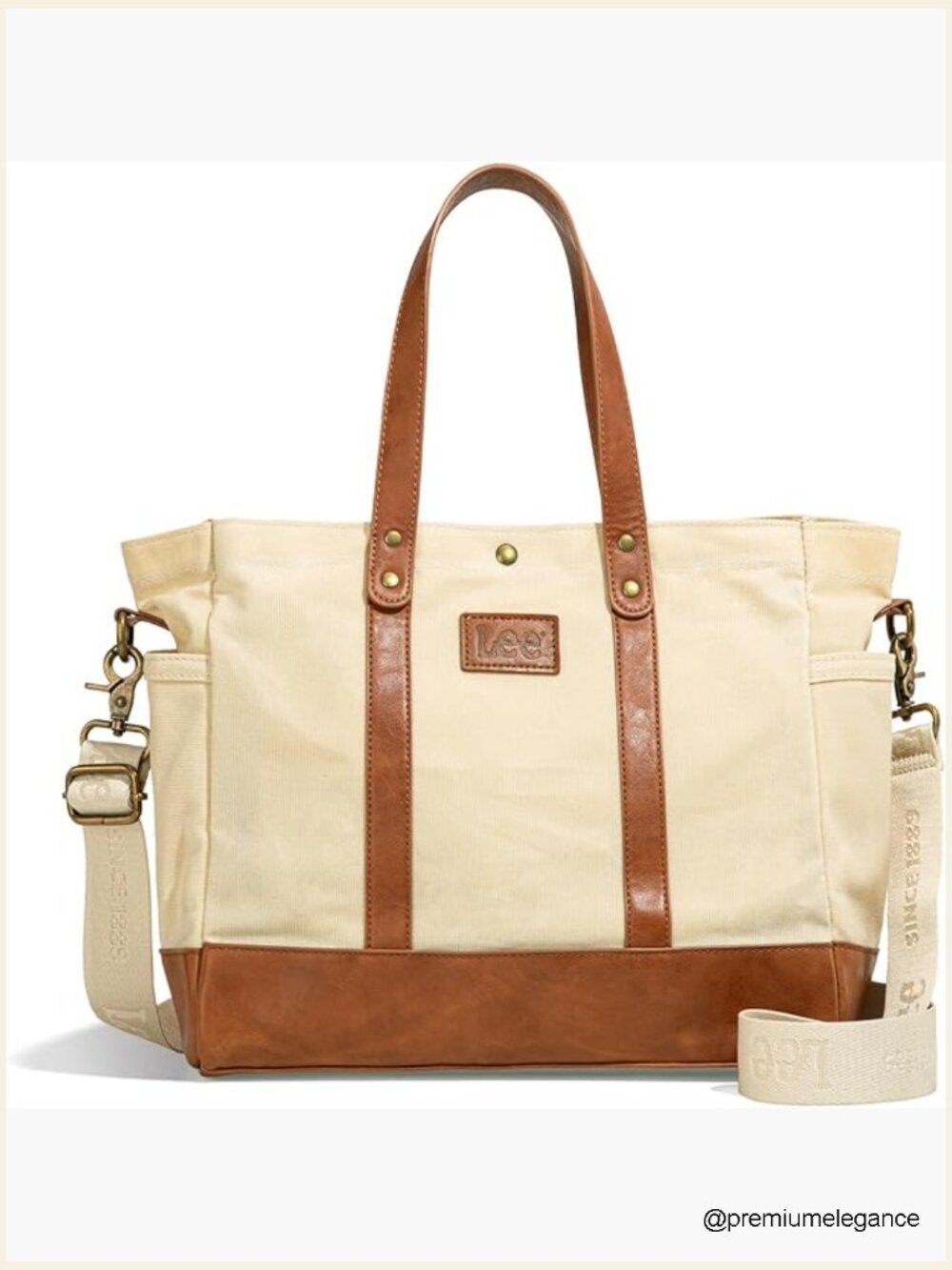 Waxed Canvas Tote Bag Crossbody Shoulder Handbag Large Capacity
